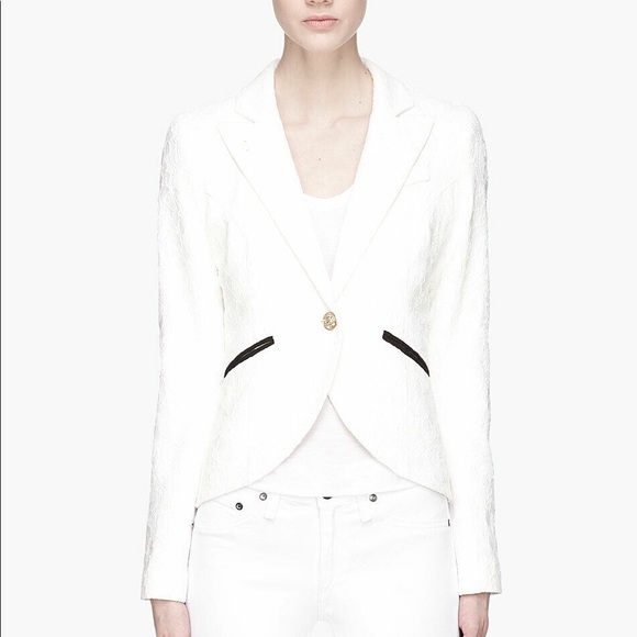 smythe off white floral lace jacquard blazer - Picture 6 of 13